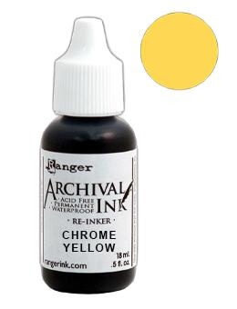 Заправка для штемпельной подушечки Archival Ink "Chrome Yellow" от Ranger
