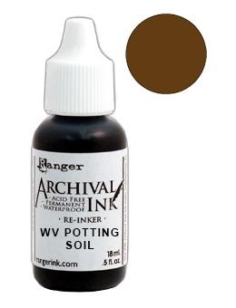 Заправка для штемпельной подушечки Archival Ink "Potting Soil" от Ranger