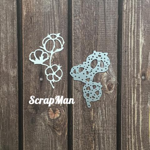 Нож для вырубки Ветка хлопка от ScrapMan