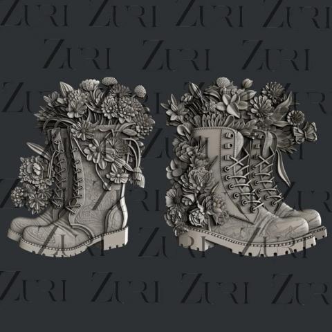 Молд силиконовый Floral Boots от ZURI